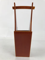 Japanese Lacquered Wood Flower Vase Vtg Kabin Ikebana Arrangement Shunkei FK187