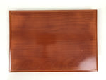 Japanese Lacquered Wood Serving Tray Obon Vtg Hida Shunkei Rectangle Brown L569