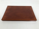 Japanese Lacquered Wood Serving Tray Obon Vtg Hida Shunkei Rectangle Brown L569