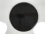 Japanese Lacquered Wood Serving Tray Obon Vtg Hida Shunkei Round Brown Line L568