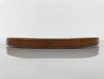 Japanese Lacquered Wood Serving Tray Obon Vtg Hida Shunkei Round Brown Line L568