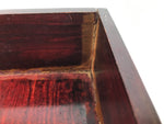 Japanese Lacquered Wooden Jubako Storage Box Vtg Lid Two Tier Bento Brown FB90