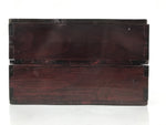 Japanese Lacquered Wooden Jubako Storage Box Vtg Lid Two Tier Bento Brown FB90