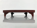Japanese Lacquered Wooden Legged Ozen Table Vtg Meal Serving Tray Red Gold L560