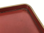 Japanese Lacquered Wooden Legged Ozen Table Vtg Meal Serving Tray Red Gold L562