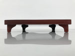 Japanese Lacquered Wooden Legged Ozen Table Vtg Meal Serving Tray Red Gold L562