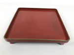 Japanese Lacquered Wooden Legged Ozen Table Vtg Meal Serving Tray Red Gold L563
