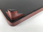 Japanese Lacquered Wooden Legged Ozen Table Vtg Meal Serving Tray Red Gold L563