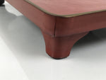 Japanese Lacquered Wooden Legged Ozen Table Vtg Meal Serving Tray Red Gold L564