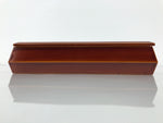 Japanese Lacquered Wooden Lidded Fumibako Letter Box Vtg Shunkei Nuri Brown LWB1