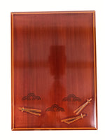 Japanese Lacquered Wooden Lidded Fumibako Letter Box Vtg Shunkei Nuri Brown LWB1