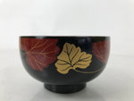 Japanese Lacquerware Bowl Vtg Aizu-Nuri Urushi Makie Red Black Owan Soup LB123
