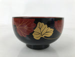 Japanese Lacquerware Bowl Vtg Aizu-Nuri Urushi Makie Red Black Owan Soup LB124