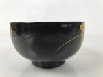Japanese Lacquerware Bowl Vtg Aizu-Nuri Urushi Makie Red Black Owan Soup LB124