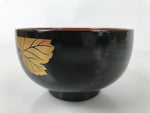 Japanese Lacquerware Bowl Vtg Aizu-Nuri Urushi Makie Red Black Owan Soup LB125