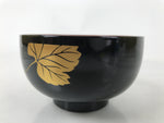 Japanese Lacquerware Bowl Vtg Aizu-Nuri Urushi Makie Red Black Owan Soup LB126