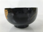 Japanese Lacquerware Bowl Vtg Aizu-Nuri Urushi Makie Red Black Owan Soup LB127
