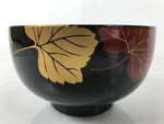 Japanese Lacquerware Bowl Vtg Aizu-Nuri Urushi Makie Red Black Owan Soup LB127