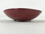 Japanese Lacquerware Replica Gilt Bowl Vtg Shell Sweets Dish Gold Red Flower L76