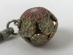 Japanese Metal Chrysanthemum Bell Keychain Ball Phone Strap Amulet Pink JK877