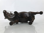Japanese Metal Cow Statue Vtg Zodiac Symbol Zen Ornament Okimono Ushi Ox ST63