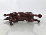 Japanese Metal Horse Statue Vtg Uma Takaoka Copperware Doki Brown Boxed PX793