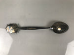 Japanese Metal Spoon Vtg Teaspoon Small Coffee Silver Emblem Paper Box JK929