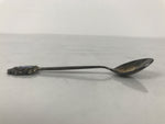 Japanese Metal Spoon Vtg Teaspoon Small Coffee Silver Emblem Paper Box JK929