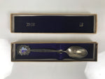 Japanese Metal Spoon Vtg Teaspoon Small Coffee Silver Emblem Paper Box JK930