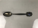 Japanese Metal Spoon Vtg Teaspoon Small Coffee Silver Emblem Paper Box JK930