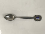 Japanese Metal Spoon Vtg Teaspoon Small Coffee Silver Emblem Wooden Box JK931