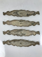 Japanese Metal Tansu Knob Backplate Drawer Cabinet Sentoku 4pc Hardware JK902