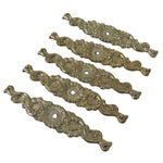 Japanese Metal Tansu Knob Backplate Drawer Cabinet Sentoku 5pc Hardware JK903