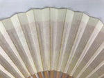 Japanese Miniature Paper Folding Fan Vtg Sensu Bamboo Frame Plum Pine Red 4D970