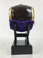 Japanese Miniature Taiko Drum Display Vtg Boys Day Stand Brown Gold Purple ID621