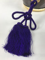 Japanese Miniature Taiko Drum Display Vtg Boys Day Stand Brown Gold Purple ID621