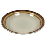 Japanese Miyoshi Stoneware Shallow Bowl Vtg Ceramic Pottery Yellow Brown Y540