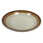 Japanese Miyoshi Stoneware Shallow Bowl Vtg Ceramic Pottery Yellow Brown Y541