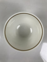 Japanese Narumi Porcelain Yunomi Teacup Pottery Vtg White Brown Gold Leaf TC614