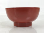 Japanese Natural Lacquered Wooden Rice Bowl Owan Vtg Wajima Nuri Red Black LB146