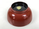 Japanese Natural Lacquered Wooden Rice Bowl Owan Vtg Wajima Nuri Red Black LB146