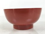Japanese Natural Lacquered Wooden Rice Bowl Owan Vtg Wajima Nuri Red Black LB147