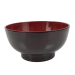 Japanese Natural Lacquered Wooden Rice Bowl Owan Vtg Wajima Nuri Red Brown LB149