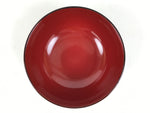 Japanese Natural Lacquered Wooden Rice Bowl Owan Vtg Wajima Nuri Red Brown LB155