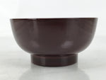 Japanese Natural Lacquered Wooden Rice Bowl Owan Vtg Wajima Nuri Red Brown LB156