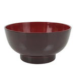 Japanese Natural Lacquered Wooden Rice Bowl Owan Vtg Wajima Nuri Red Brown LB156