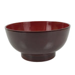 Japanese Natural Lacquered Wooden Rice Bowl Owan Vtg Wajima Nuri Red Brown LB157
