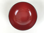 Japanese Natural Lacquered Wooden Rice Bowl Owan Vtg Wajima Nuri Red Brown LB159