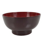 Japanese Natural Lacquered Wooden Rice Bowl Owan Vtg Wajima Nuri Red Brown LB161