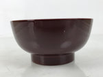 Japanese Natural Lacquered Wooden Rice Bowl Owan Vtg Wajima Nuri Red Brown LB162